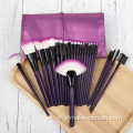 Brosse de maquillage de cheveux synthétiques personnalisée Set 24 pièces